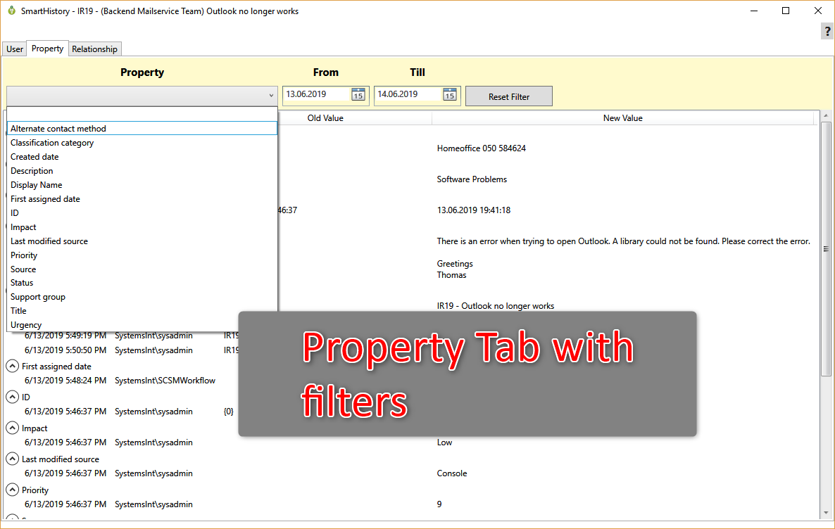 The Property Tab
