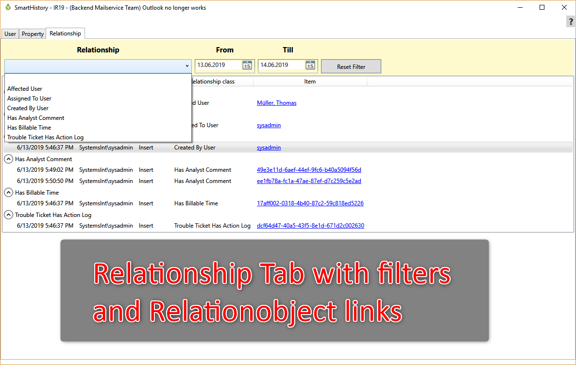 The Relationship Tab